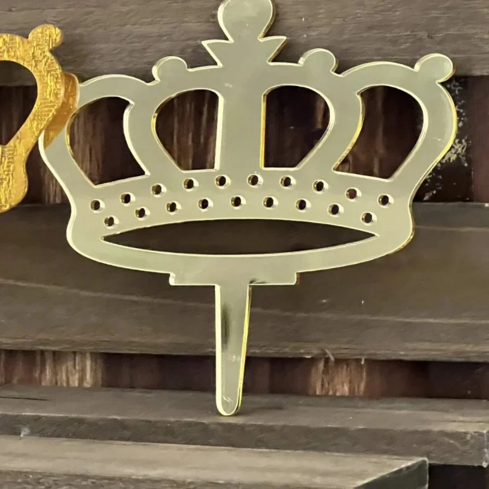 Plastic Crown Tiara Cake Topper Decorative Piece You Choose Color